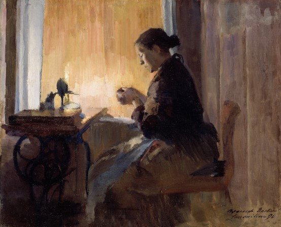 Ved lampelys (Lamba Işığında) (1890)